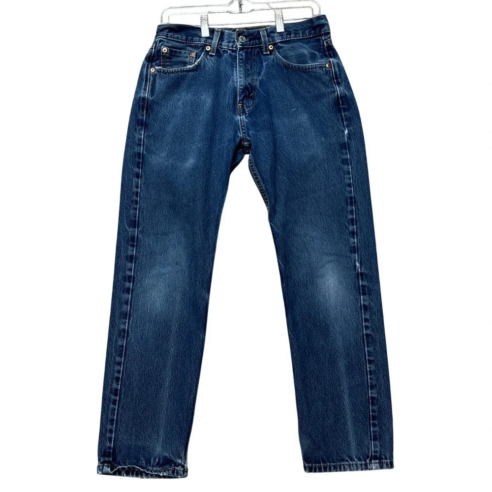 Levi's 505 Regular Fit Jeans Mens 30x30 Medium Wash Straight Leg 5-Pocket Denim